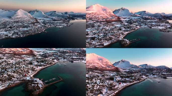 4K航拍挪威塞尼亚岛无限美景