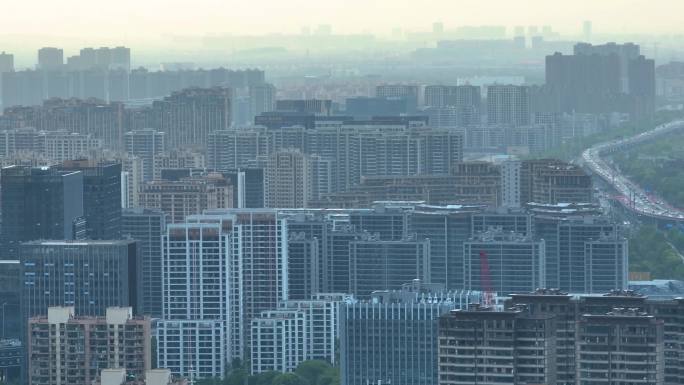 杭州市拱墅区拱宸桥高楼大厦航拍城市风景视