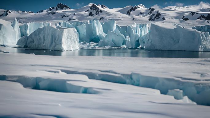 冰川 南极冰川冰天雪地冰融化