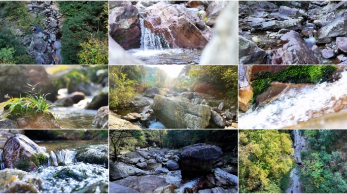 高山峡谷山涧溪流 自然生态纯净