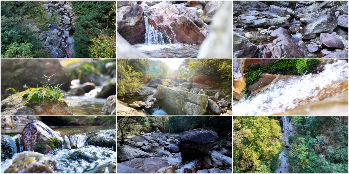 高山峡谷山涧溪流 自然生态纯净
