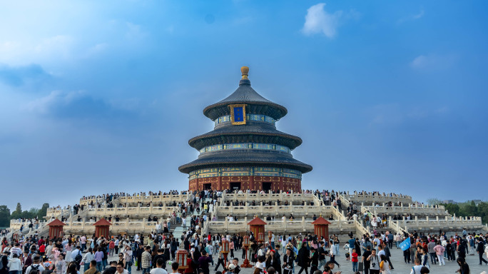 北京天坛公园祈年殿 延时摄影4K