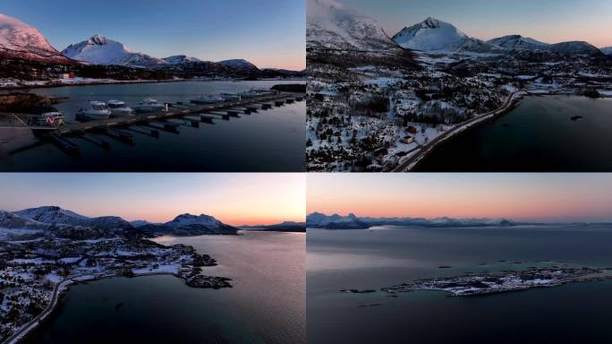 4K航拍挪威塞尼亚岛无限风光
