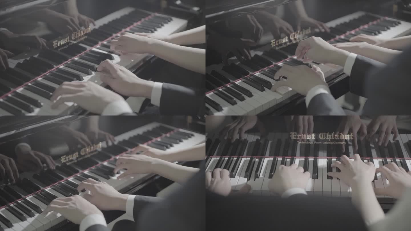 钢琴 演奏 灰度 高清 手指 13
