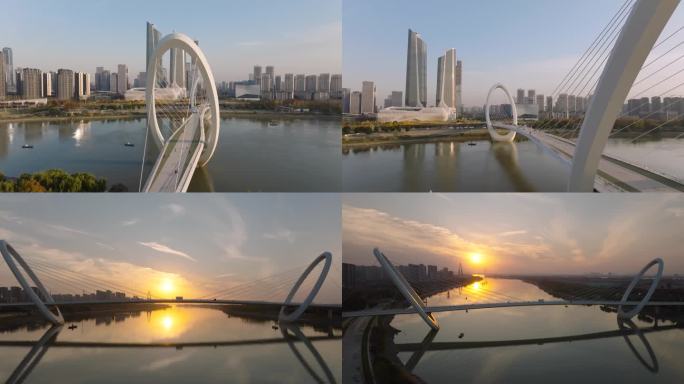 南京眼步行桥航拍