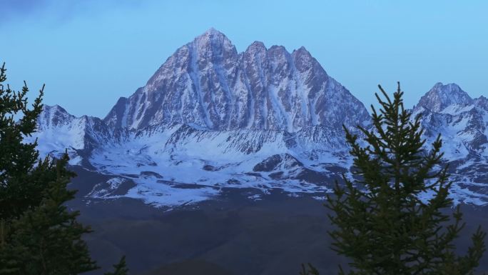 雪山延时 雪山航拍