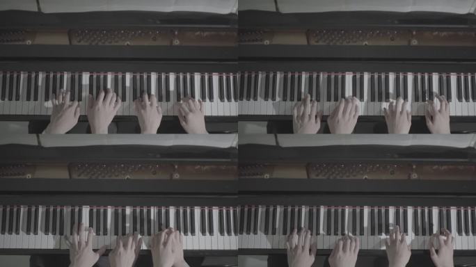 钢琴 演奏 灰度 高清 手指 8