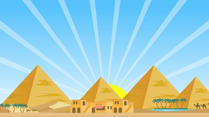 金字塔沙漠非洲舞背景