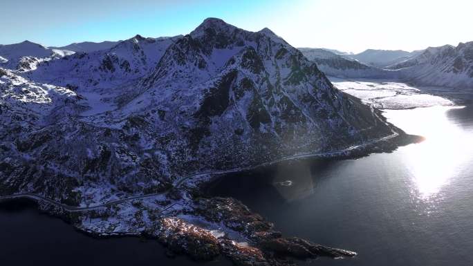 4k航拍挪威塞尼亚岛最美自然风光景色