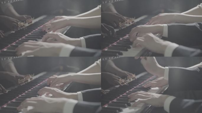 钢琴 演奏 灰度 高清 手指 11