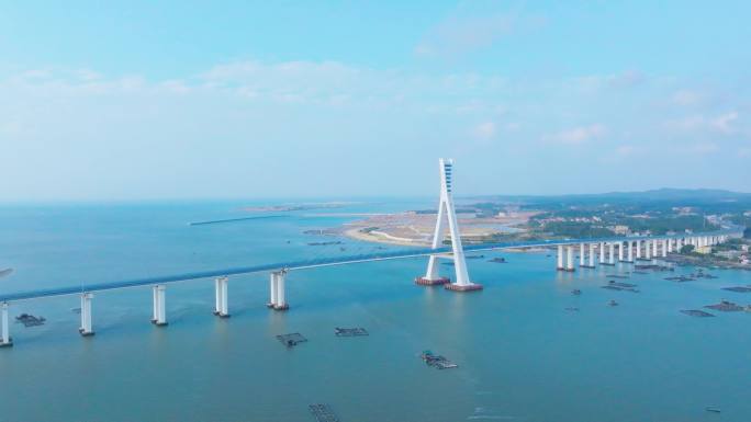 海口文昌海文大桥，海南航拍空景。