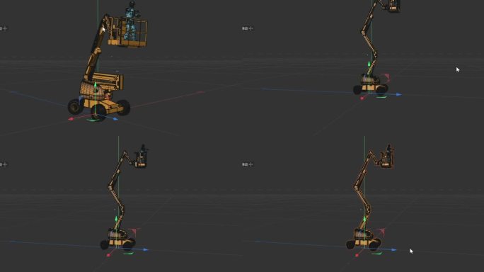 云台工程车 C4D 带绑定文件