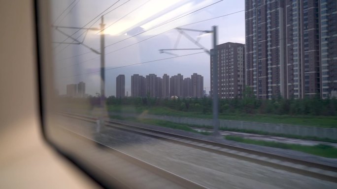 火车高铁窗外的风景