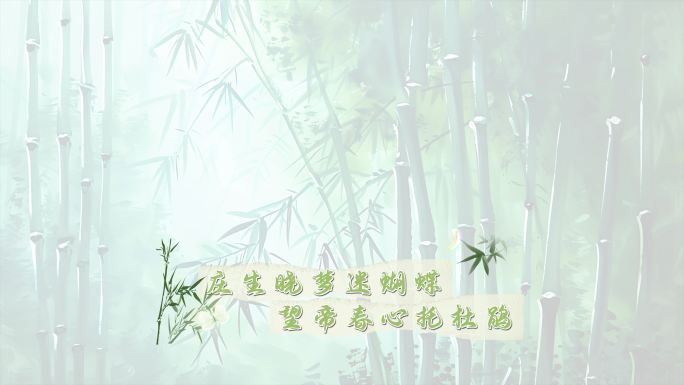 竹 字幕 中国风