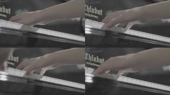 钢琴 演奏 灰度 高清 手指 4