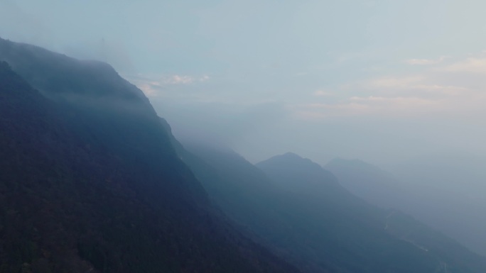 航拍山川山峰山脉山林云雾