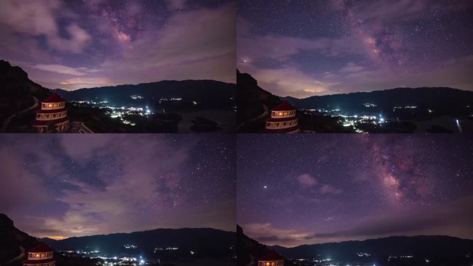 湖北仙岛湖通天阁星空