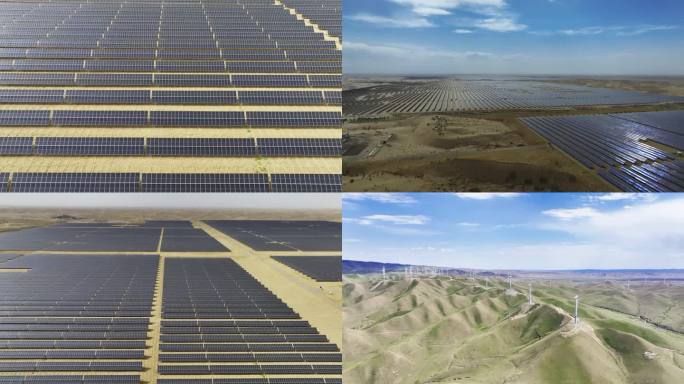 西北 沙漠 高原平原发电环保电力光伏发电
