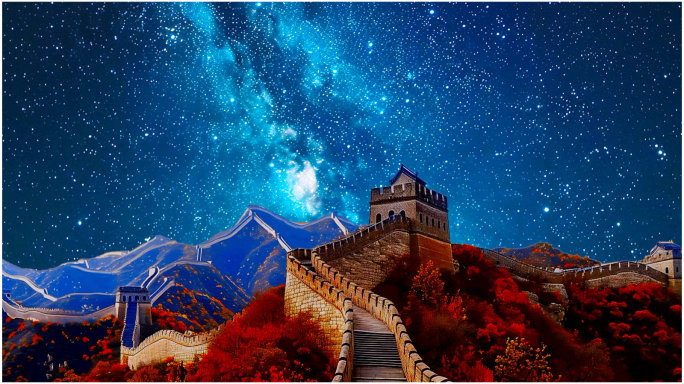 中国知名地标景点 星空延时摄影