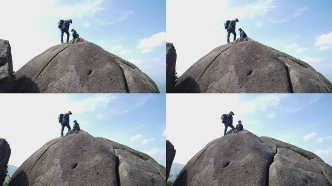 攀登登山岩石石头