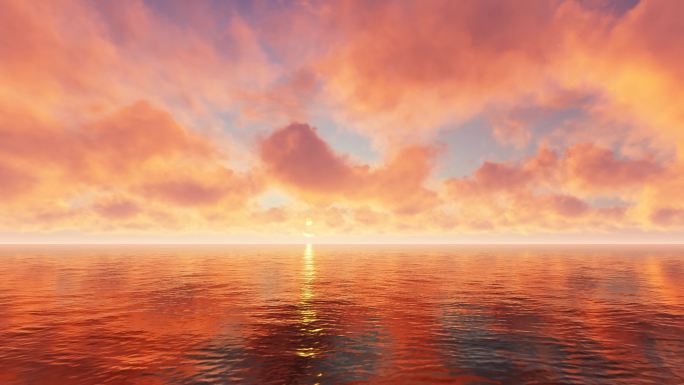 落日海洋 海面