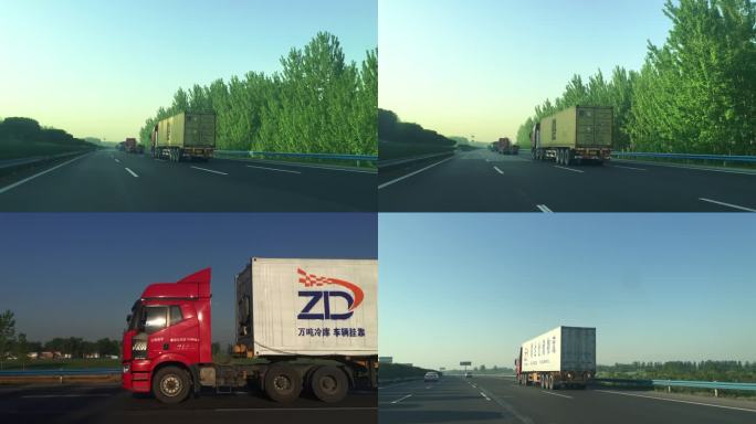 货车卡车物流运输风景实拍