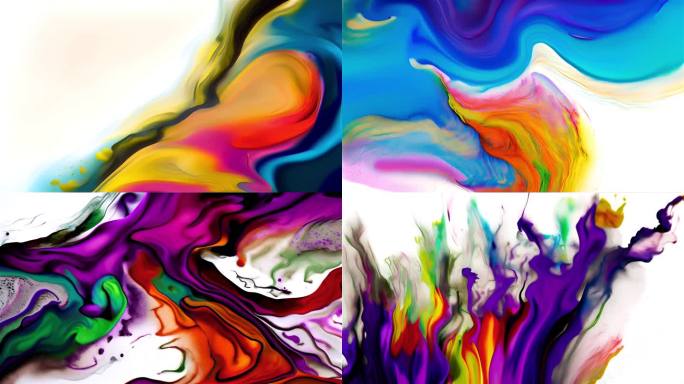 创意彩墨绚丽色彩水墨艺术抽象流动背景4