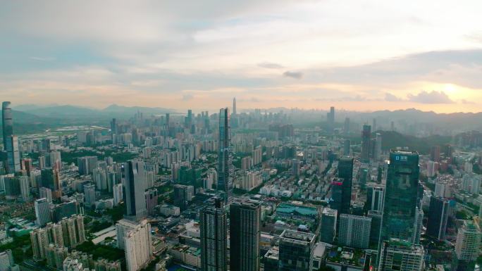 4K深圳罗湖大景鸟瞰