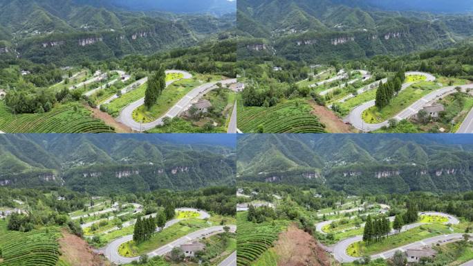 航拍盘山公路