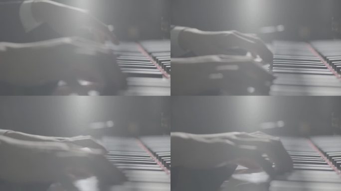 钢琴 演奏 灰度 高清 手指 16