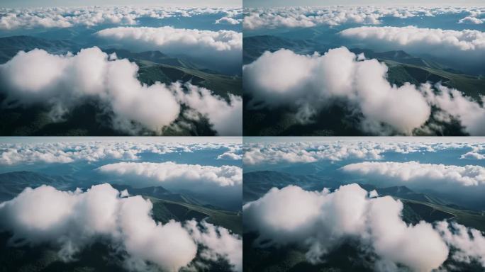 云海航拍雄伟大山高山大气山峰