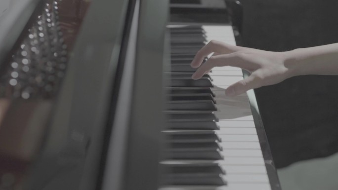 钢琴 演奏 灰度 高清 手指 2