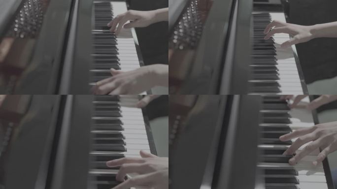 钢琴 演奏 灰度 高清 手指 2