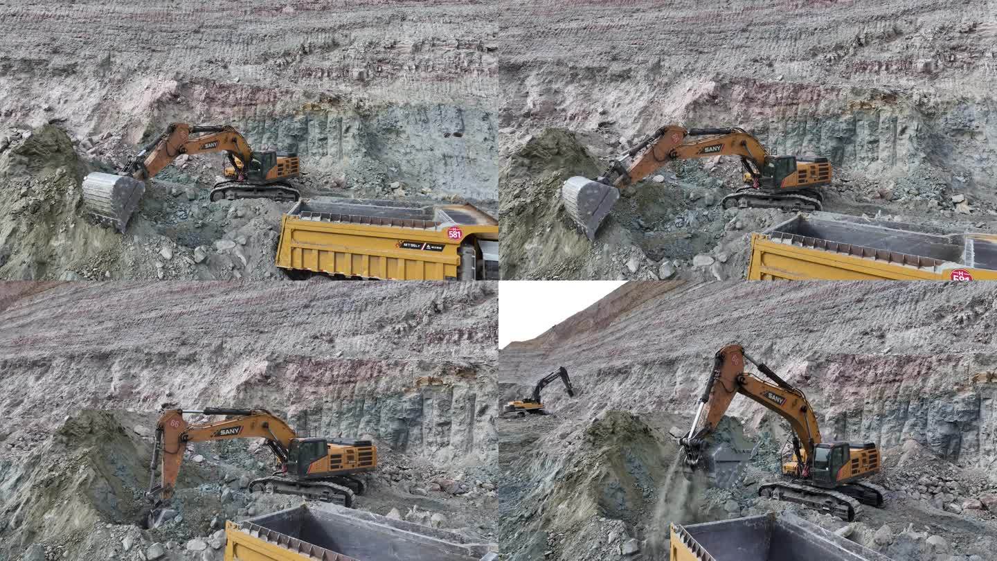 矿山开采 土方工程视频素材