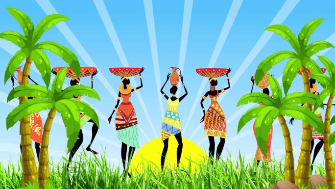 印第安非洲舞背景