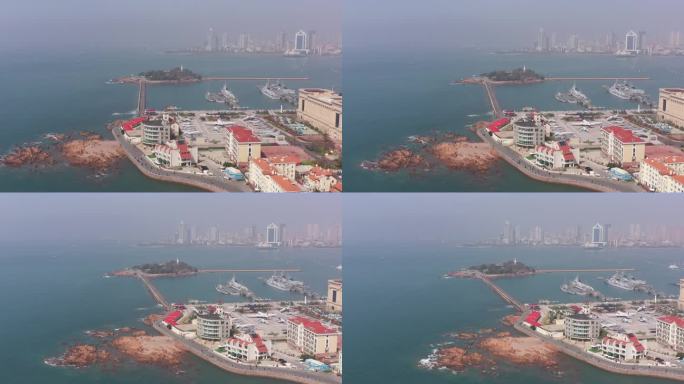 青岛中国人民解放军海军博物馆 小青岛航拍
