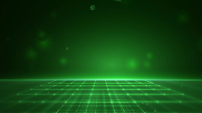 绿色科技空间感粒子网格背景
