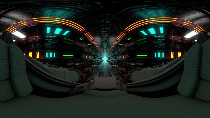 太空宇宙飞船出发穿越时空VR360全景