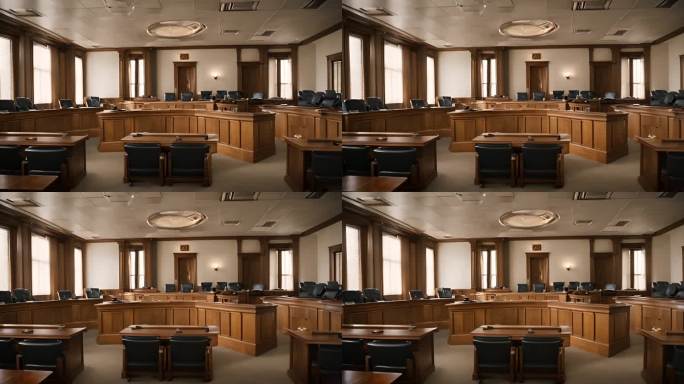 法院法庭空场景空镜头