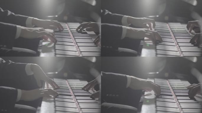 钢琴 演奏 灰度 高清 手指 17
