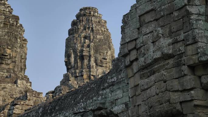 柬埔寨暹粒吴哥窟巴戎寺高棉王朝高棉的微笑
