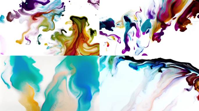 创意彩墨绚丽色彩水墨艺术抽象流动背景3