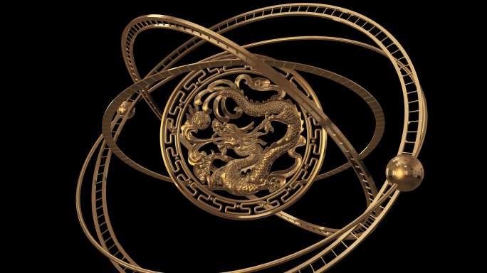 中国龙星环金属环魔法阵3D龙环