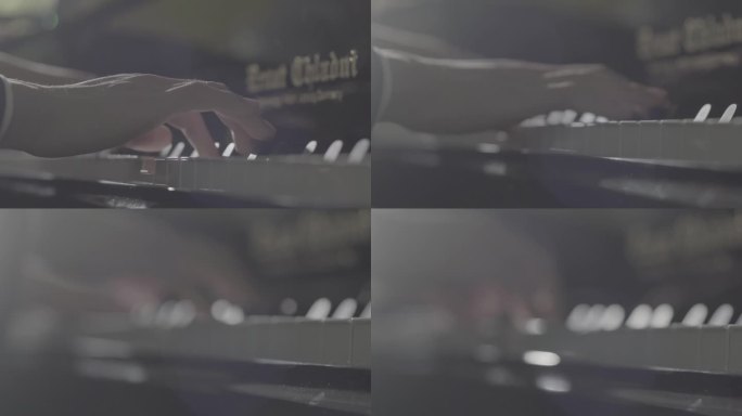 钢琴 演奏 灰度 高清 手指 18