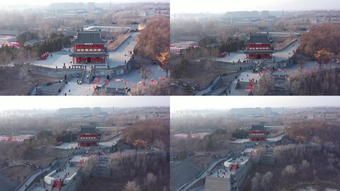 秦皇岛 山海关 老龙头 4k 航拍原素材