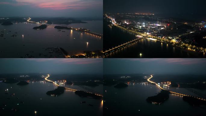 港口跨海大桥夜景