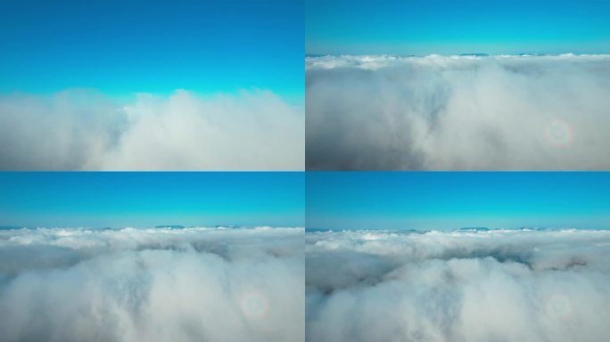 4K唯美山峰云海自然景色风光转场航拍视频
