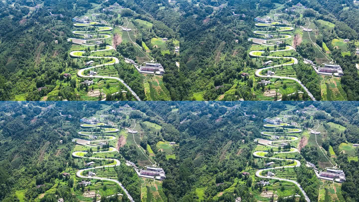 航拍盘山公路