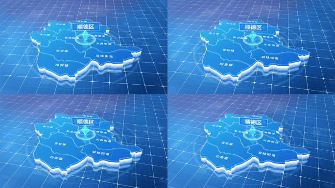 顺德区蓝色三维科技区位地图