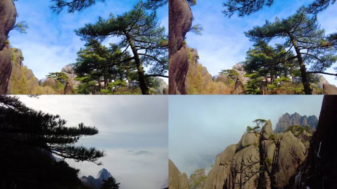黄山风景区壮观云海延时风景视频素材